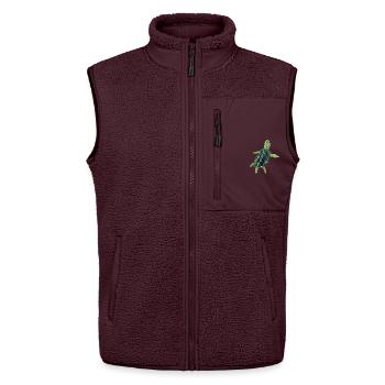 Turtle Crayon - Unisex Sherpa Gilet by Stanley/Stella - maroon - Front - AI Model Female 172 light (172cm) & AI Model Male 178 light (178cm)