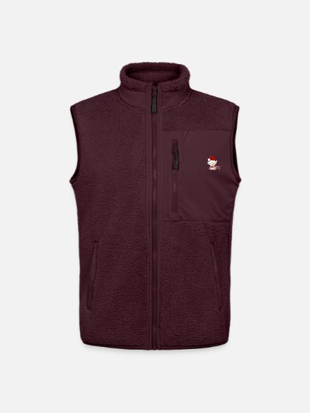süsser Winterbär Teddy Santa Mütze Weihnachtsbär - Unisex Sherpaweste von Stanley/Stella - Maroon