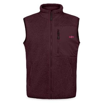 Jura Mama Gesetze - Unisex Sherpaweste von Stanley/Stella - Maroon - Vorne - AI Model Female 172 light (172cm) & AI Model Male 178 light (178cm)