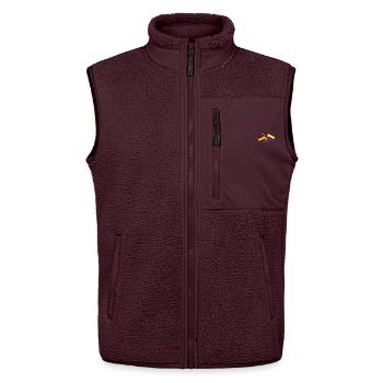 Germany x Colombia Crossed Friendship Flags - Unisex Sherpaweste von Stanley/Stella - Maroon - Vorne - AI Model Female 172 light (172cm) & AI Model Male 178 light (178cm)