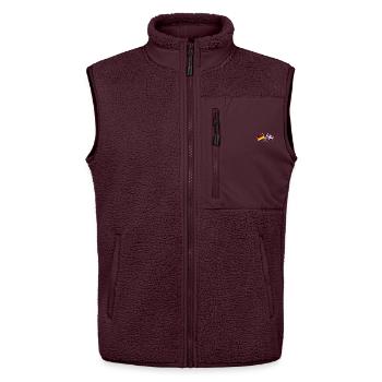 Germany x Dominican Republic Friendship Flag - Unisex Sherpaweste von Stanley/Stella - Maroon - Vorne - AI Model Female 172 light (172cm) & AI Model Male 178 light (178cm)
