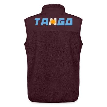 tango - Unisex Sherpa Gilet by Stanley/Stella - maroon - Back - AI Model Male 178 light (178cm)