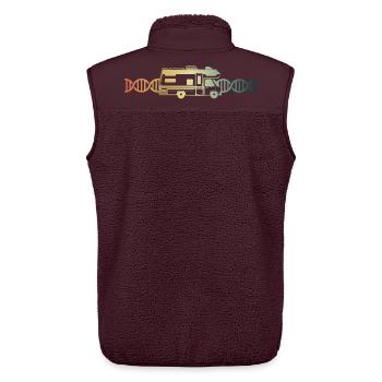 The motorhome adventure in our DNA - Unisex Sherpa Gilet by Stanley/Stella - maroon - Back - AI Model Male 178 light (178cm)