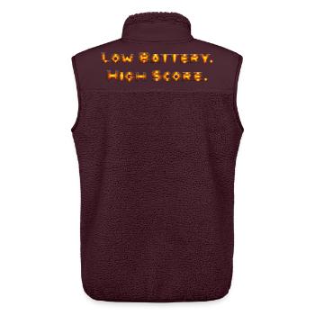 Feurige Battlegesichter - Unisex Sherpaweste von Stanley/Stella - Maroon - Hinten - AI Model Male 178 light (178cm)