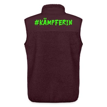 Fighter - Lucky Charm - neon green - Unisex Sherpa Gilet by Stanley/Stella - maroon - Back - AI Model Male 178 light (178cm)