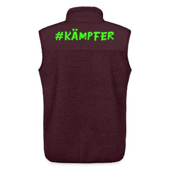 Kämpfer - neongrün - Glücksbringer - Unisex Sherpaweste von Stanley/Stella - Maroon - Hinten - AI Model Male 178 light (178cm)