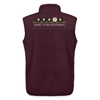Be Different – Schwarzes Schaf - Unisex Sherpaweste von Stanley/Stella - Maroon - Hinten - AI Model Male 178 light (178cm)