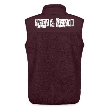 Acidic & Stale - Unisex Sherpa Gilet by Stanley/Stella - maroon - Back - AI Model Male 178 light (178cm)