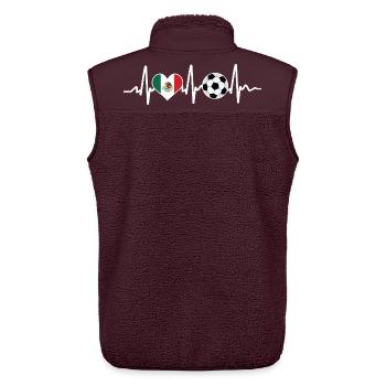 Mexico Football - Unisex Sherpa Gilet by Stanley/Stella - maroon - Back - AI Model Male 178 light (178cm)