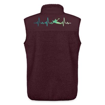 Kanu-Kajak-Heartbeat-Kanu - Unisex Sherpaweste von Stanley/Stella - Maroon - Hinten - AI Model Male 178 light (178cm)