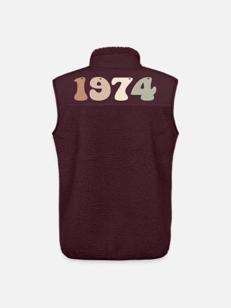 1974 - Veste sans manches sherpa unisexe Stanley/Stella - maroon