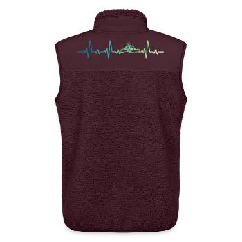 Kart Heartbeat Karting - Unisex Sherpaweste von Stanley/Stella - Maroon - Hinten - AI Model Male 178 light (178cm)