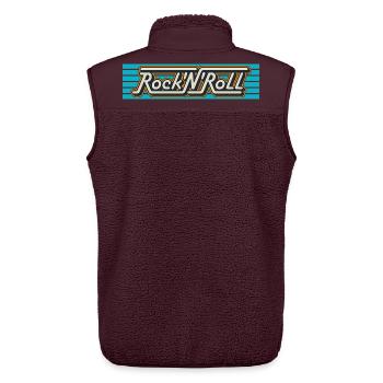 Rock'N'Roll Retro-Typografie-Logo - Unisex Sherpaweste von Stanley/Stella - Maroon - Hinten - AI Model Male 178 light (178cm)