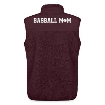 T-shirt cadeau du jour du match de Baseball Proud Baseball Mom - Veste sans manches sherpa unisexe Stanley/Stella - maroon - Dos - AI Model Male 178 light (178cm)