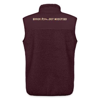 Error304_NotModified - Unisex Sherpaweste von Stanley/Stella - Maroon - Hinten - AI Model Male 178 light (178cm)