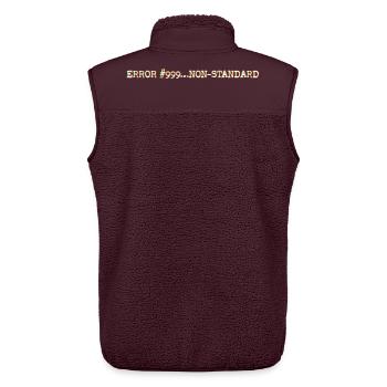 Error999_NonStandard - Unisex Sherpaweste von Stanley/Stella - Maroon - Hinten - AI Model Male 178 light (178cm)
