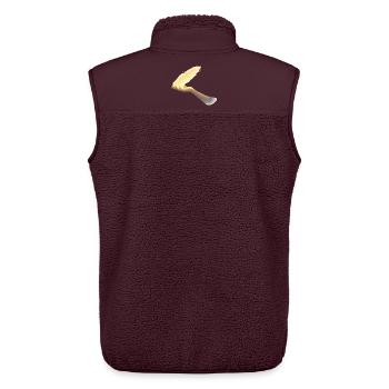 Loslassen – ein stilles Zeichen - Unisex Sherpaweste von Stanley/Stella - Maroon - Hinten - AI Model Male 178 light (178cm)
