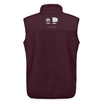 Lustiges Rock 'n' Roll Cartoon Design - Unisex Sherpaweste von Stanley/Stella - Maroon - Hinten - AI Model Male 178 light (178cm)