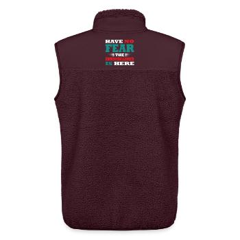 Have no Fear the Grundschullehrer is here Outfit - Unisex Sherpaweste von Stanley/Stella - Maroon - Hinten - AI Model Male 178 light (178cm)