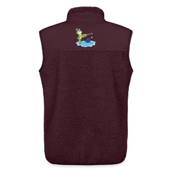 Frog Angler Fishing Rod Fishing Rod - Unisex Sherpa Gilet by Stanley/Stella - maroon - Back - AI Model Male 178 light (178cm)