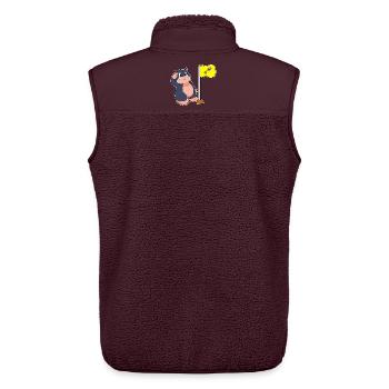 Maulwurf Flagge - Unisex Sherpaweste von Stanley/Stella - Maroon - Hinten - AI Model Male 178 light (178cm)