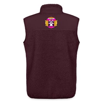 Hase Ostern Osterei  - Unisex Sherpaweste von Stanley/Stella - Maroon - Hinten - AI Model Male 178 light (178cm)