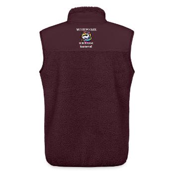 Karneval Unicorn: Ich hasse Karneval - Unisex Sherpaweste von Stanley/Stella - Maroon - Hinten - AI Model Male 178 light (178cm)
