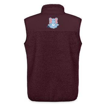 Elefant Yoga Fitness Meditation - Unisex Sherpaweste von Stanley/Stella - Maroon - Hinten - AI Model Male 178 light (178cm)
