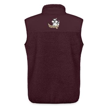 Raccoon In Canoe I Kayak I Paddle Kids Gift - Unisex Sherpa Gilet by Stanley/Stella - maroon - Back - AI Model Male 178 light (178cm)