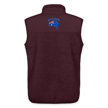 Australia Australien Flagge - Unisex Sherpaweste von Stanley/Stella - Maroon - Hinten - AI Model Male 178 light (178cm)