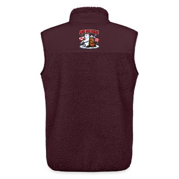 Greenland Not For Sale Lustiges Politisches - Unisex Sherpaweste von Stanley/Stella - Maroon - Hinten - AI Model Male 178 light (178cm)