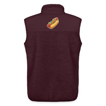 Hotdog Love - Unisex Sherpaweste von Stanley/Stella - Maroon - Hinten - AI Model Male 178 light (178cm)
