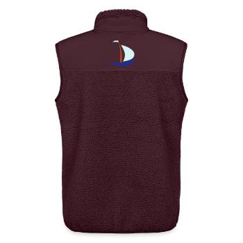 segelboot - Unisex Sherpaweste von Stanley/Stella - Maroon - Hinten - AI Model Male 178 light (178cm)