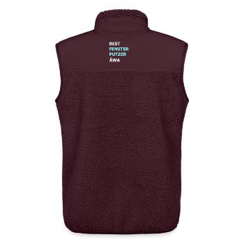 Bester Fensterputzer Reiniger Hausmann Geschenk - Unisex Sherpaweste von Stanley/Stella - Maroon - Hinten - AI Model Male 178 light (178cm)
