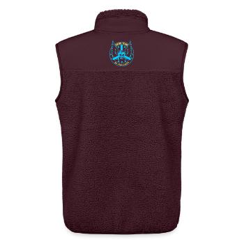 ut mr adrenaline yellow blue - Unisex Sherpa Gilet by Stanley/Stella - maroon - Back - AI Model Male 178 light (178cm)