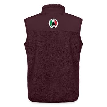 Firenze Italia Reiseaufkleber Italienische Flagge Florenc - Unisex Sherpaweste von Stanley/Stella - Maroon - Hinten - AI Model Male 178 light (178cm)