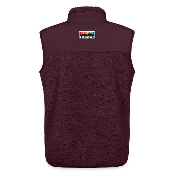 Bukarest Rumänien Travel Souvenir Skyline Landmark - Unisex Sherpaweste von Stanley/Stella - Maroon - Hinten - AI Model Male 178 light (178cm)