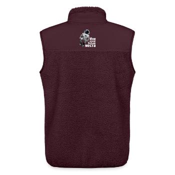 Astronaut Ich brauche mehr Platz kyrillisch russis - Unisex Sherpaweste von Stanley/Stella - Maroon - Hinten - AI Model Male 178 light (178cm)