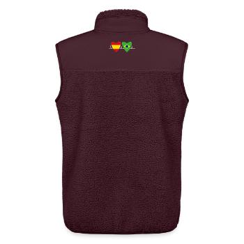 Brasilien Spanier Brasilianer Flagge Geschenk - Unisex Sherpaweste von Stanley/Stella - Maroon - Hinten - AI Model Male 178 light (178cm)
