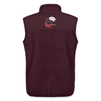 Futur Marié Poker. Enterrement vie célibataire EVG - Veste sans manches sherpa unisexe Stanley/Stella - maroon - Dos - AI Model Male 178 light (178cm)