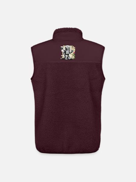 Robot tegneserie graffiti væg karakter Rose Urban - Stanley/Stella unisex sherpavest - maroon