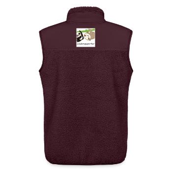 Panda und Faultier hängen ab - Leistungssportler - Unisex Sherpaweste von Stanley/Stella - Maroon - Hinten - AI Model Male 178 light (178cm)