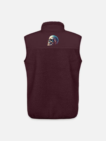 Printflow Skull Halloween - Unisex Sherpa Gilet by Stanley/Stella - maroon
