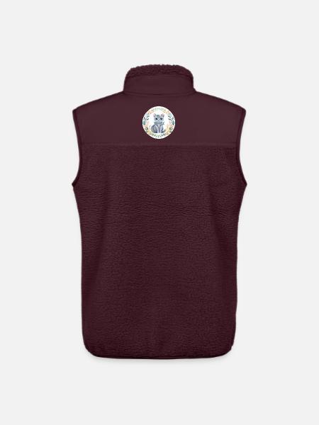 Nature Liberty Cat - Unisex Sherpa Gilet by Stanley/Stella - maroon
