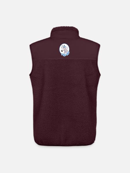 Romantisches weißes Pferd - Rosen hellblau - Unisex Sherpaweste von Stanley/Stella - Maroon
