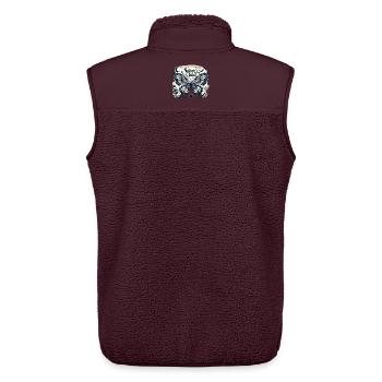 Nature's Child Schmetterling Muster - Unisex Sherpaweste von Stanley/Stella - Maroon - Hinten - AI Model Male 178 light (178cm)