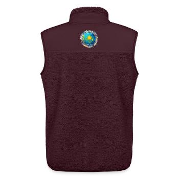 Made in Kasachstan Aquarell Adler Geschenk - Unisex Sherpaweste von Stanley/Stella - Maroon - Hinten - AI Model Male 178 light (178cm)