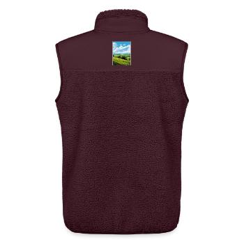 Blackdown Hills Aonb Reiseposter Souvenir WPA - Unisex Sherpaweste von Stanley/Stella - Maroon - Hinten - AI Model Male 178 light (178cm)