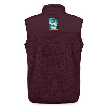 Phuket Thailand Thailand Reise Poster Souvenir WPA - Unisex Sherpaweste von Stanley/Stella - Maroon - Hinten - AI Model Male 178 light (178cm)