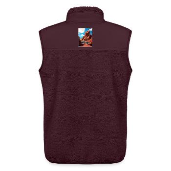 Red Rocks Park Und Amphitheater Colorado Reisen - Unisex Sherpaweste von Stanley/Stella - Maroon - Hinten - AI Model Male 178 light (178cm)